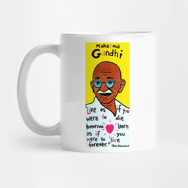 Mahatma Gandhi pop folk art by krusefolkart